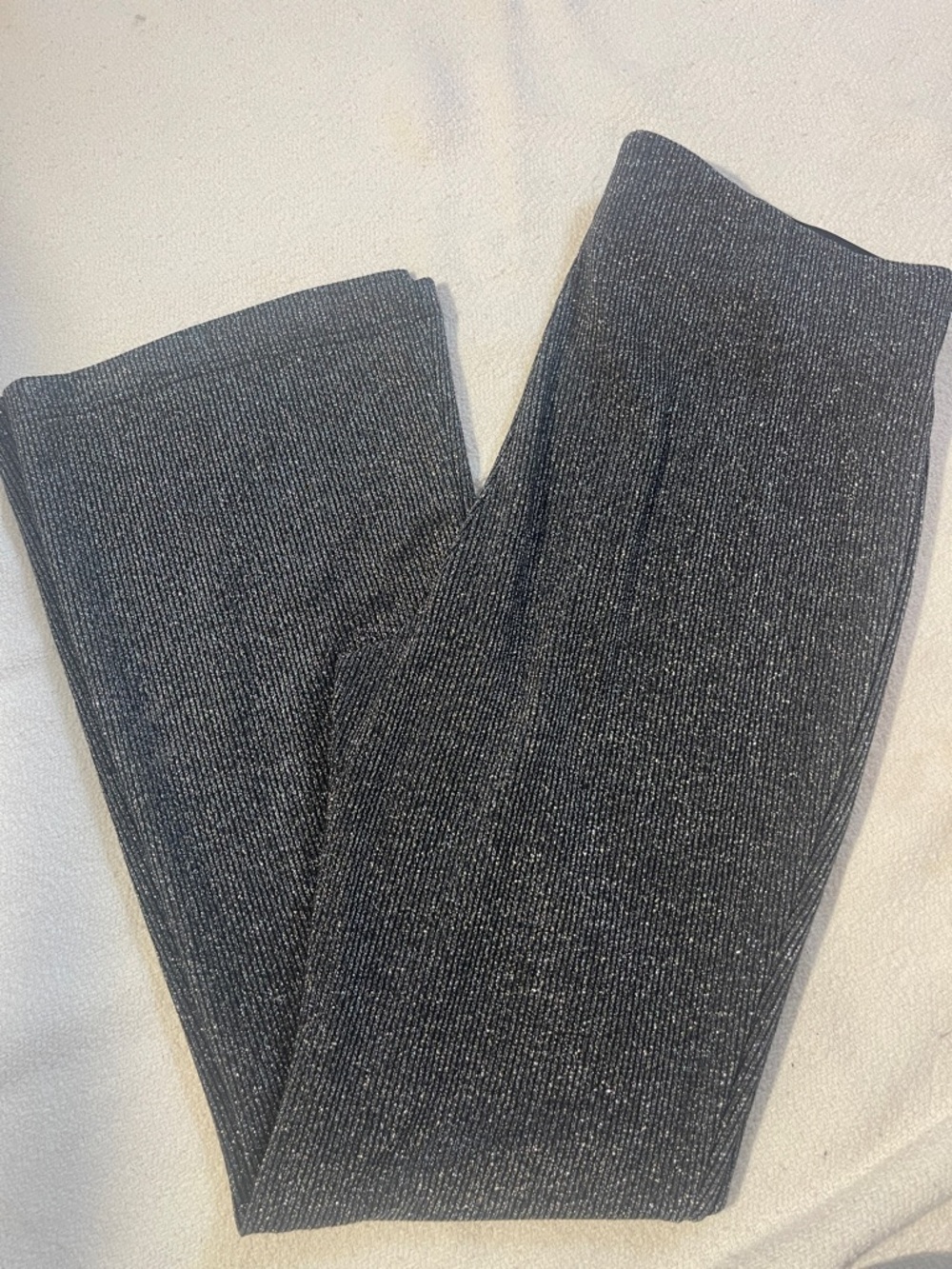 Old Navy Sparkly Charcoal Ribbed Flare Pants